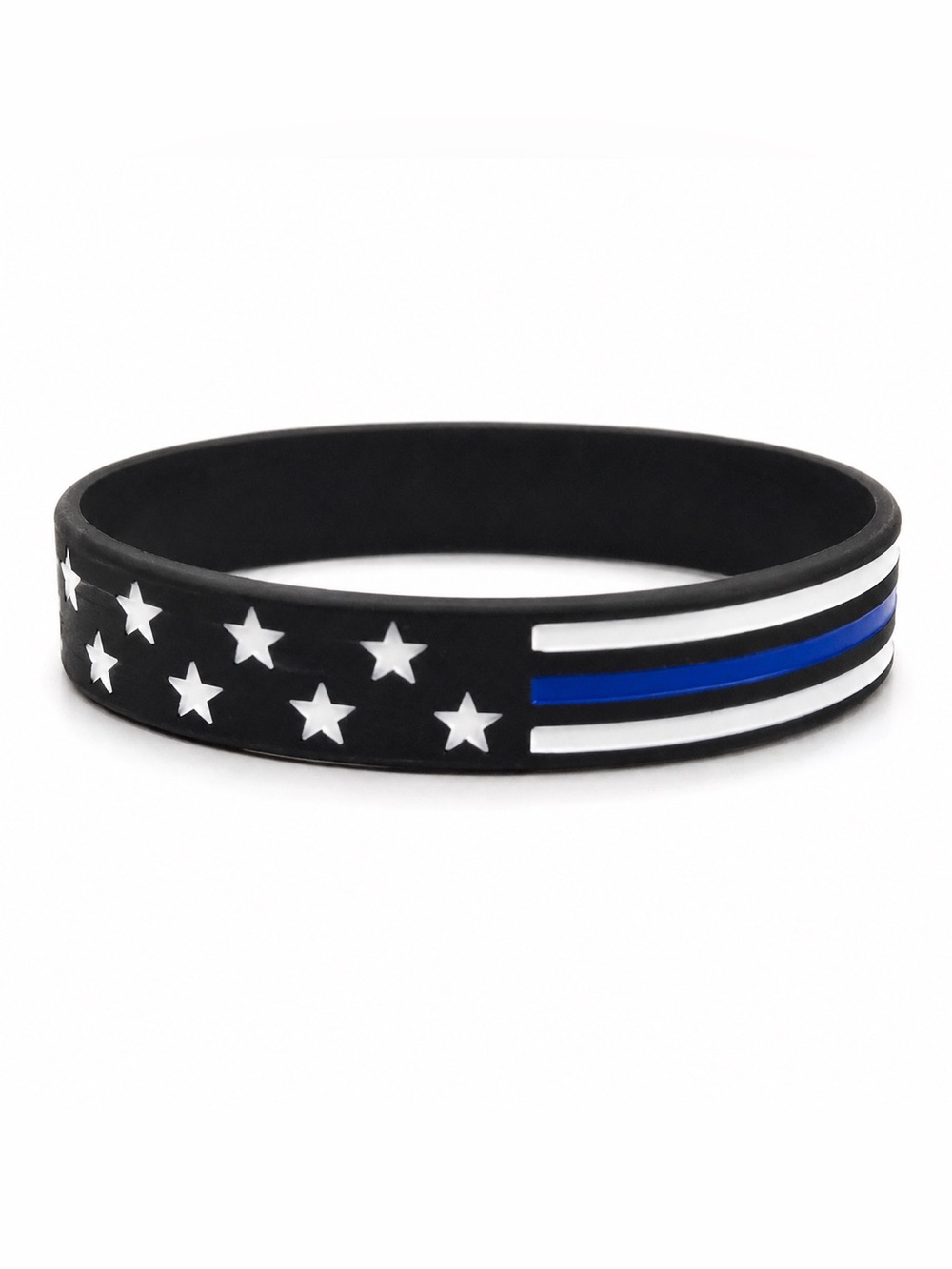 Unisex Thin Blue Line Bracelet Police Support Wristband, New
